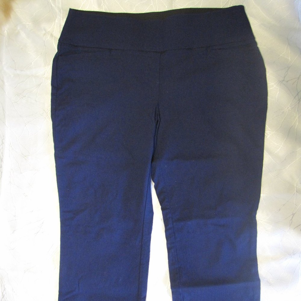 Apt. 9 Navy Ponte Wide Leg Dress Pant XL